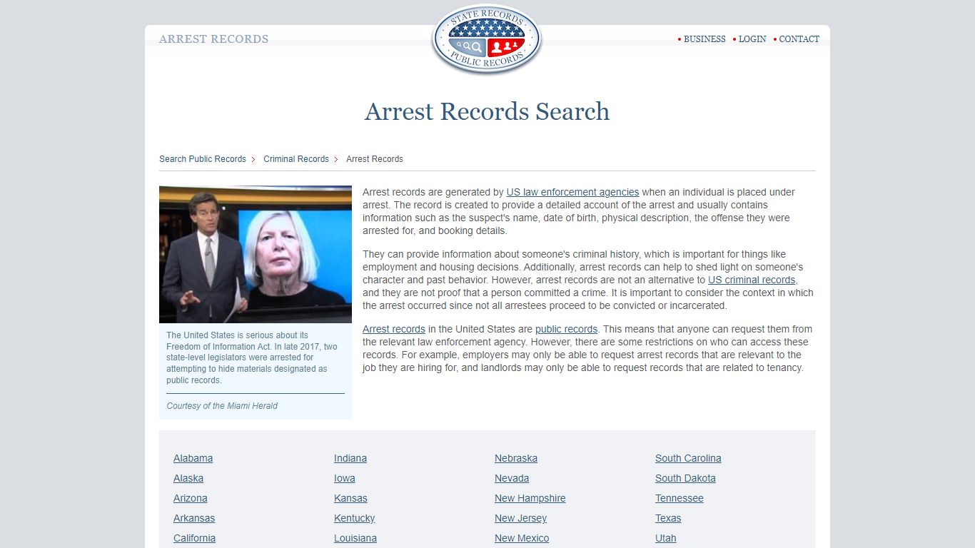 Arrest Records Search | StateRecords.org